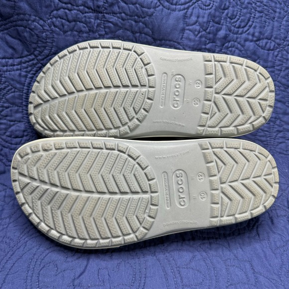 Crocs Crocband II Clogs Unisex Men's 10 Women's 12 Charcoal Light Grey 1090 - Picture 6 of 7